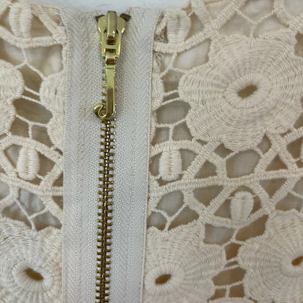 Juicy Couture eyelet cream dress size 6 - Picture 6 of 9